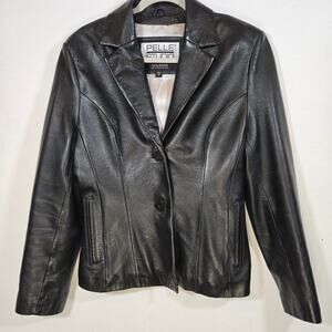 Wilson's Pelle Studiio Women's Black Leather Jacket. Size Medium